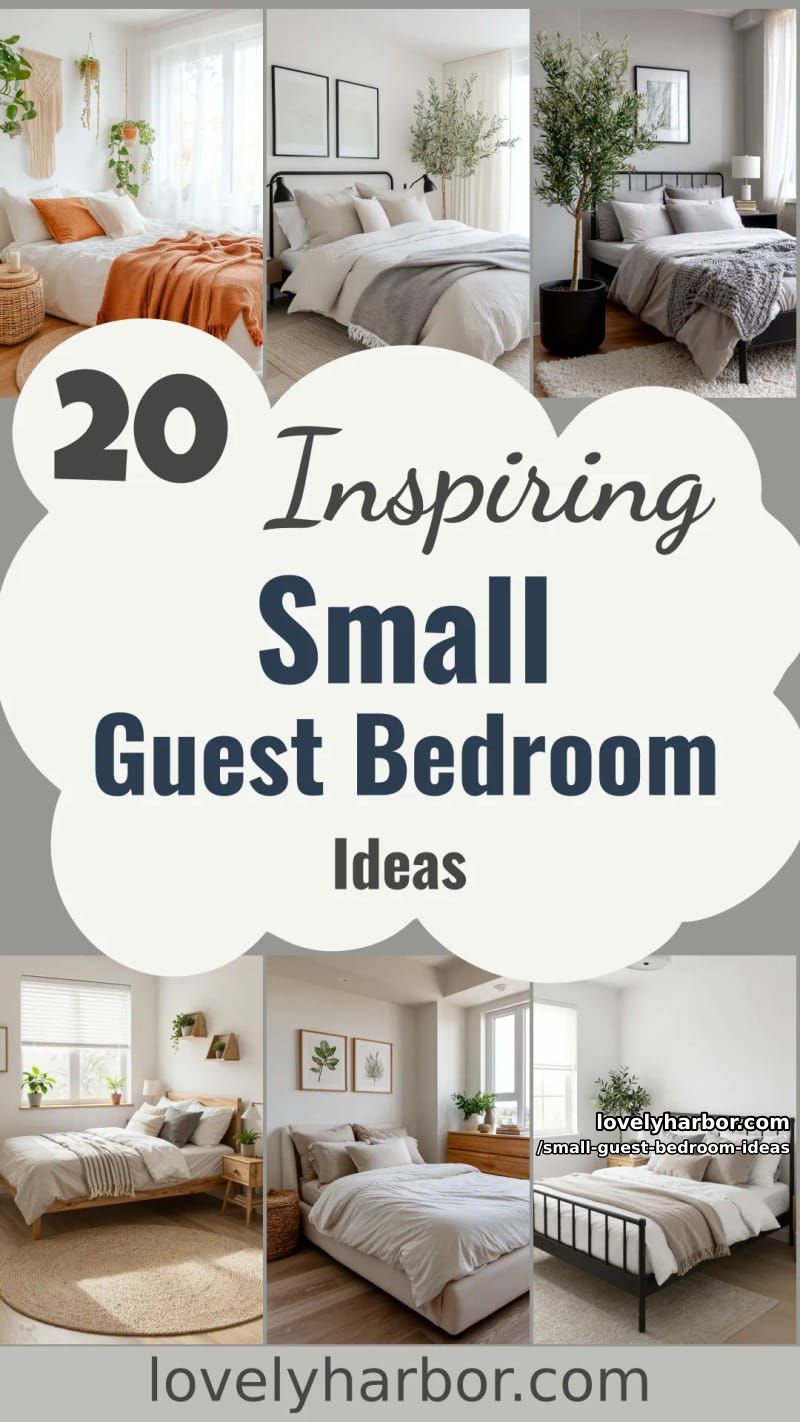 20 Small Guest Bedroom Ideas To Elevate Your Space 62 small guest bedroom ideas - Collage 61