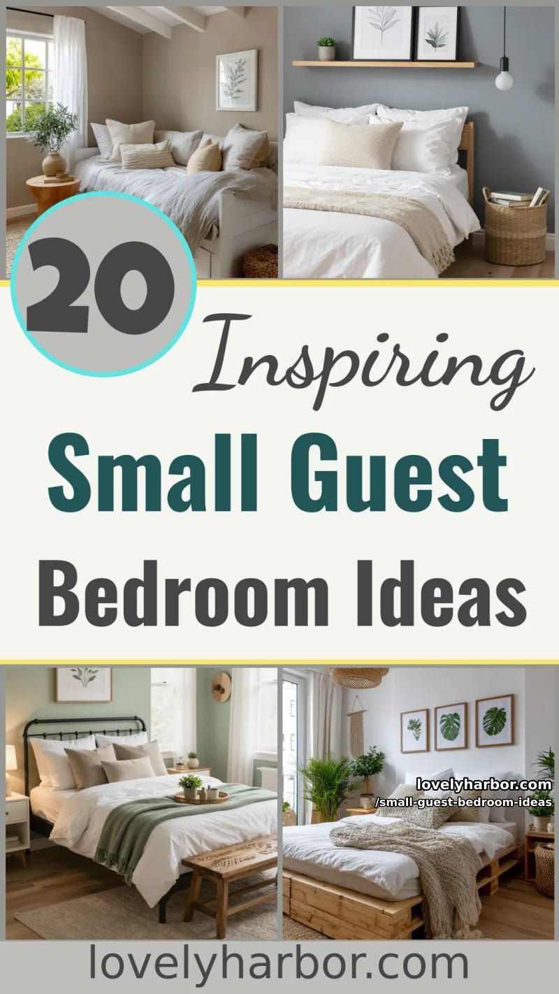 20 Small Guest Bedroom Ideas To Elevate Your Space 63 small guest bedroom ideas - Collage 62