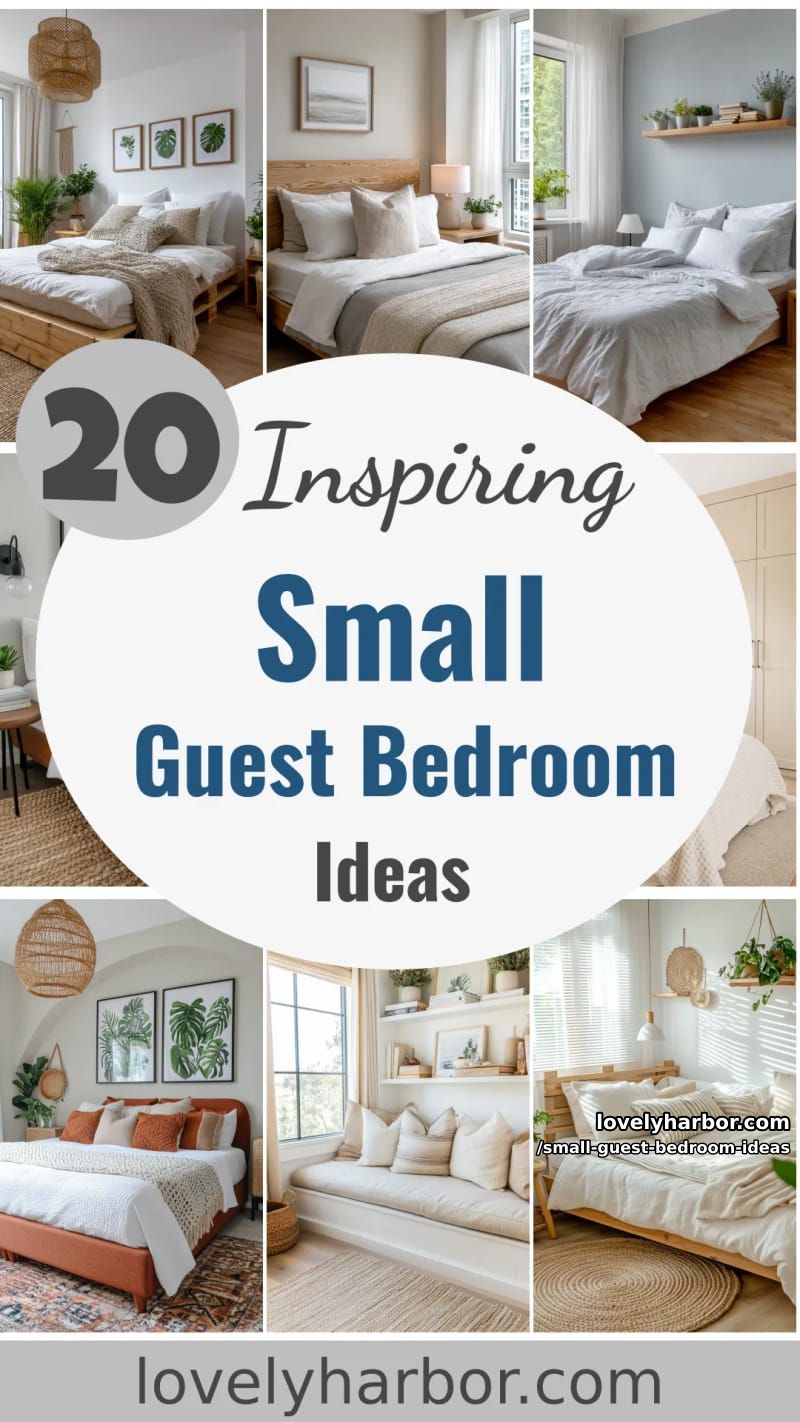20 Small Guest Bedroom Ideas To Elevate Your Space 64 small guest bedroom ideas - Collage 63
