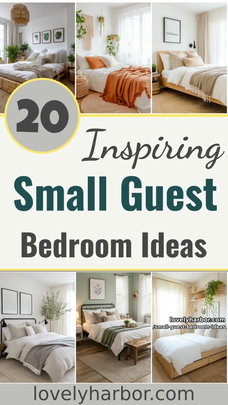 20 Small Guest Bedroom Ideas To Elevate Your Space 66 small guest bedroom ideas - Collage 65