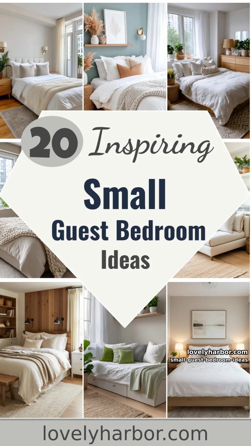 20 Small Guest Bedroom Ideas To Elevate Your Space 67 small guest bedroom ideas - Collage 66