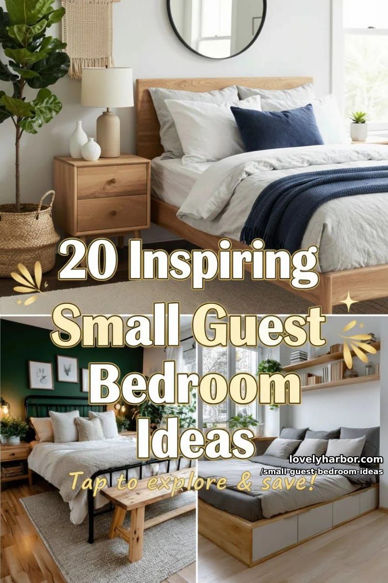 20 Small Guest Bedroom Ideas To Elevate Your Space 71 small guest bedroom ideas - Collage 70