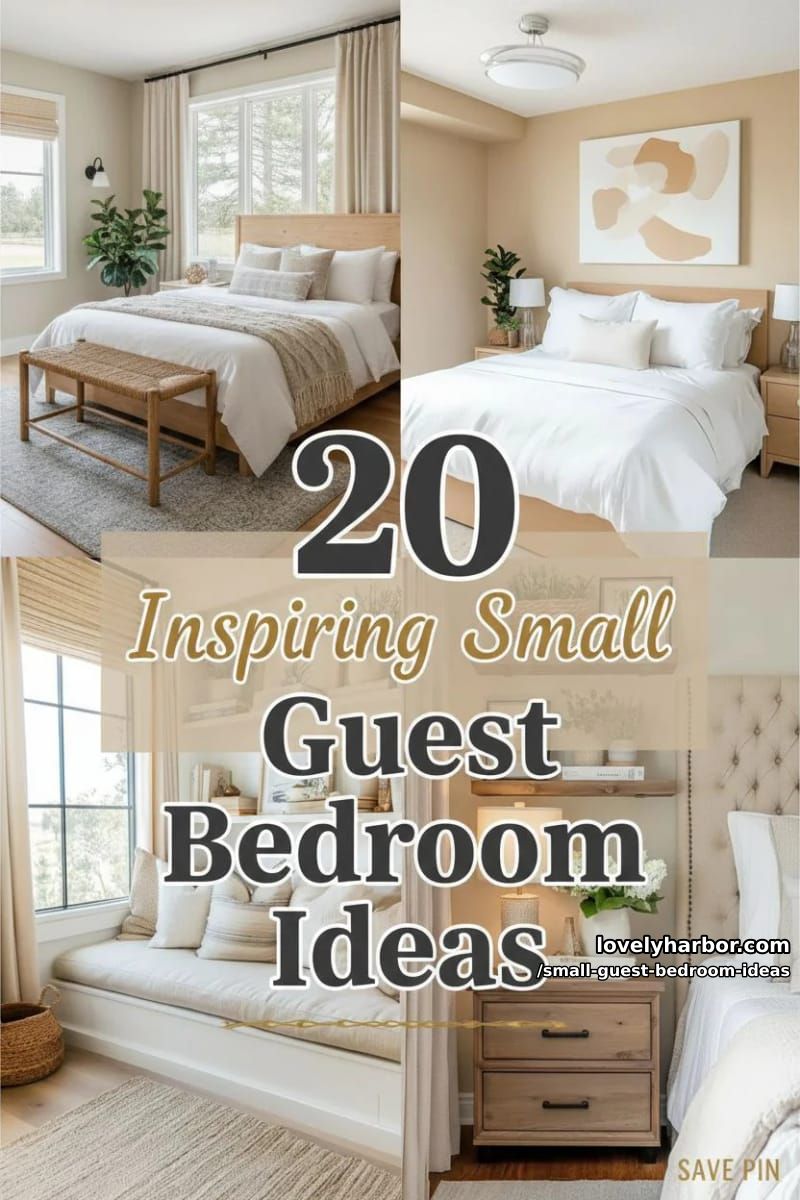 20 Small Guest Bedroom Ideas To Elevate Your Space 74 small guest bedroom ideas - Collage 73