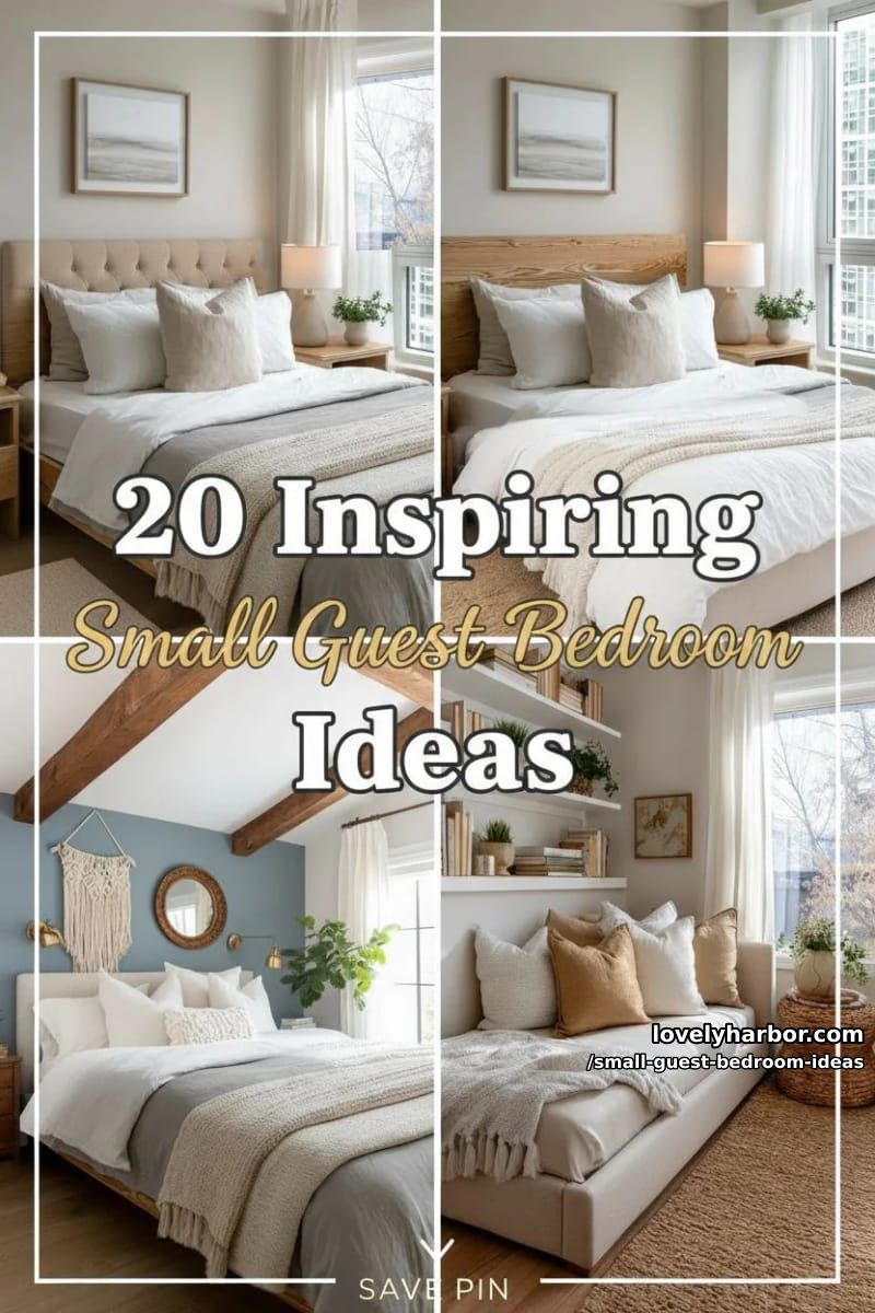 20 Small Guest Bedroom Ideas To Elevate Your Space 75 small guest bedroom ideas - Collage 74