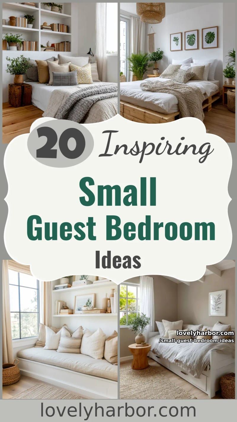 20 Small Guest Bedroom Ideas To Elevate Your Space 76 small guest bedroom ideas - Collage 75