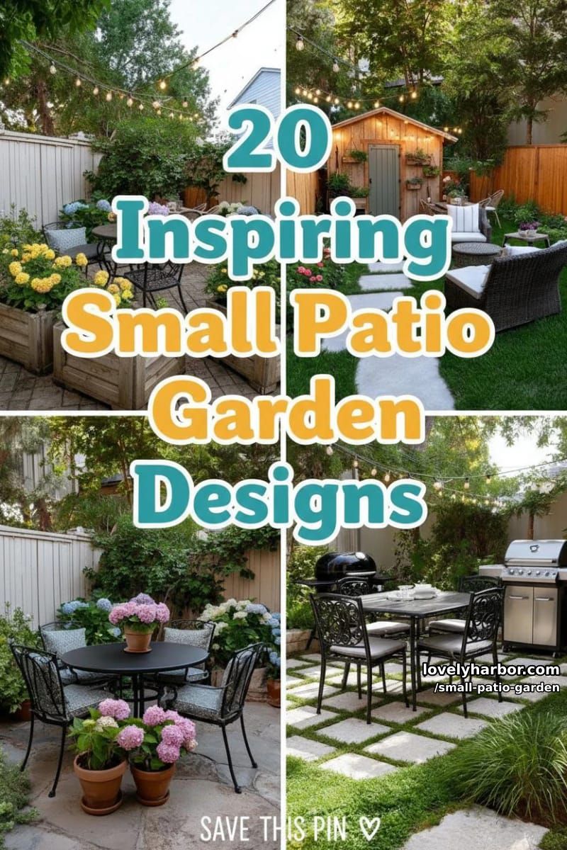 20 Small Patio Garden Designs To Elevate Your Space 59 small patio garden - Collage 58