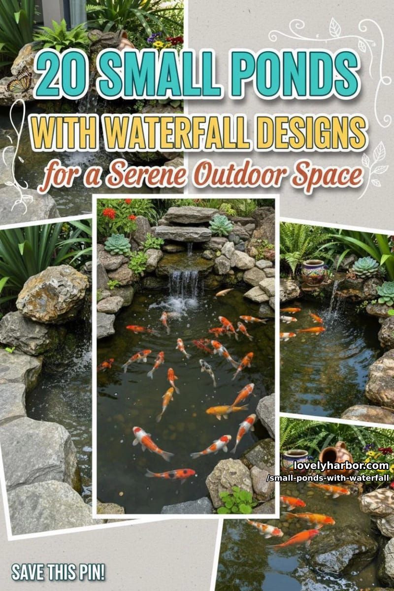 20 Small Ponds With Waterfall Designs For A Relaxing Outdoor Space 42 small ponds with waterfall - Collage 41