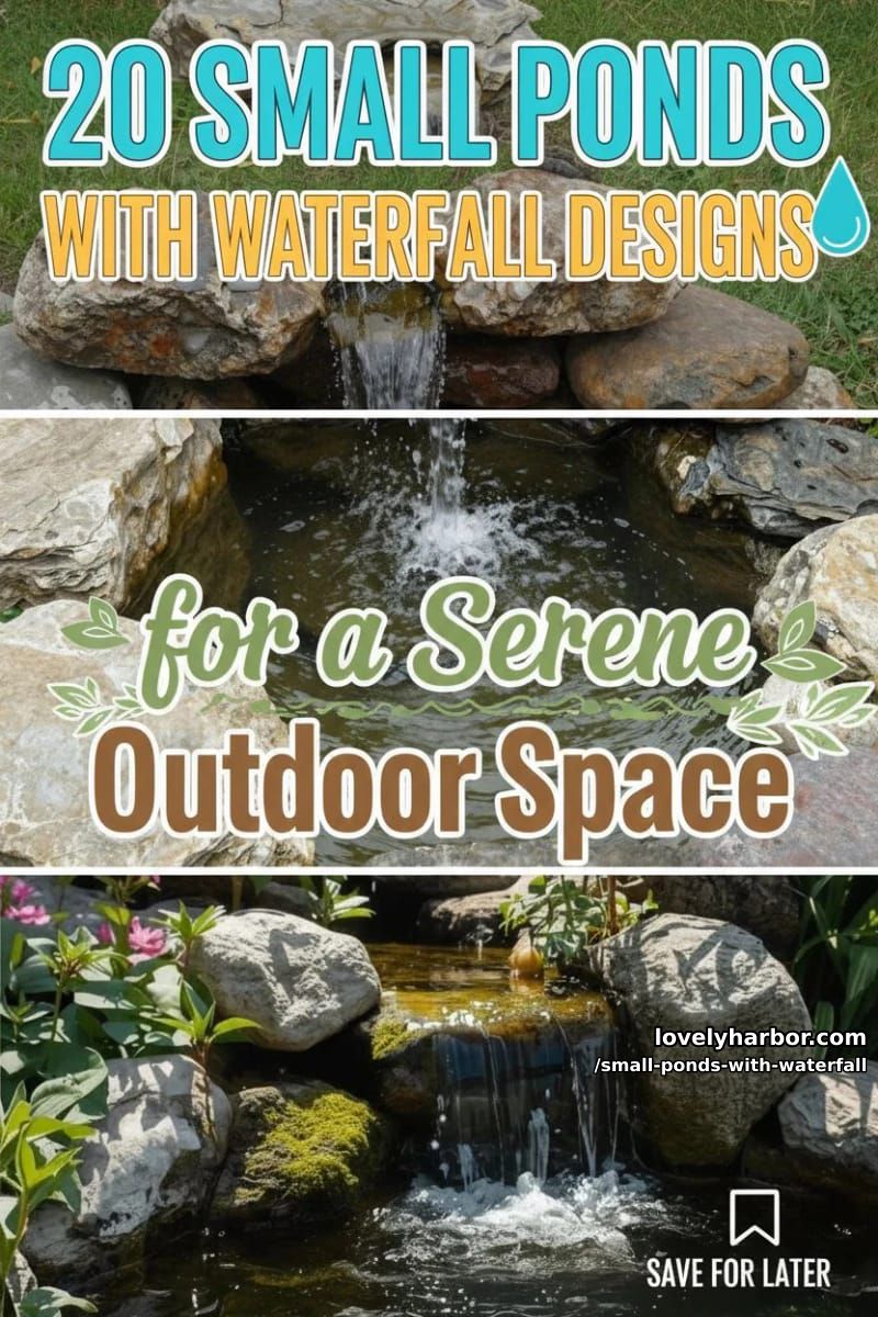 20 Small Ponds With Waterfall Designs For A Relaxing Outdoor Space 45 small ponds with waterfall - Collage 44