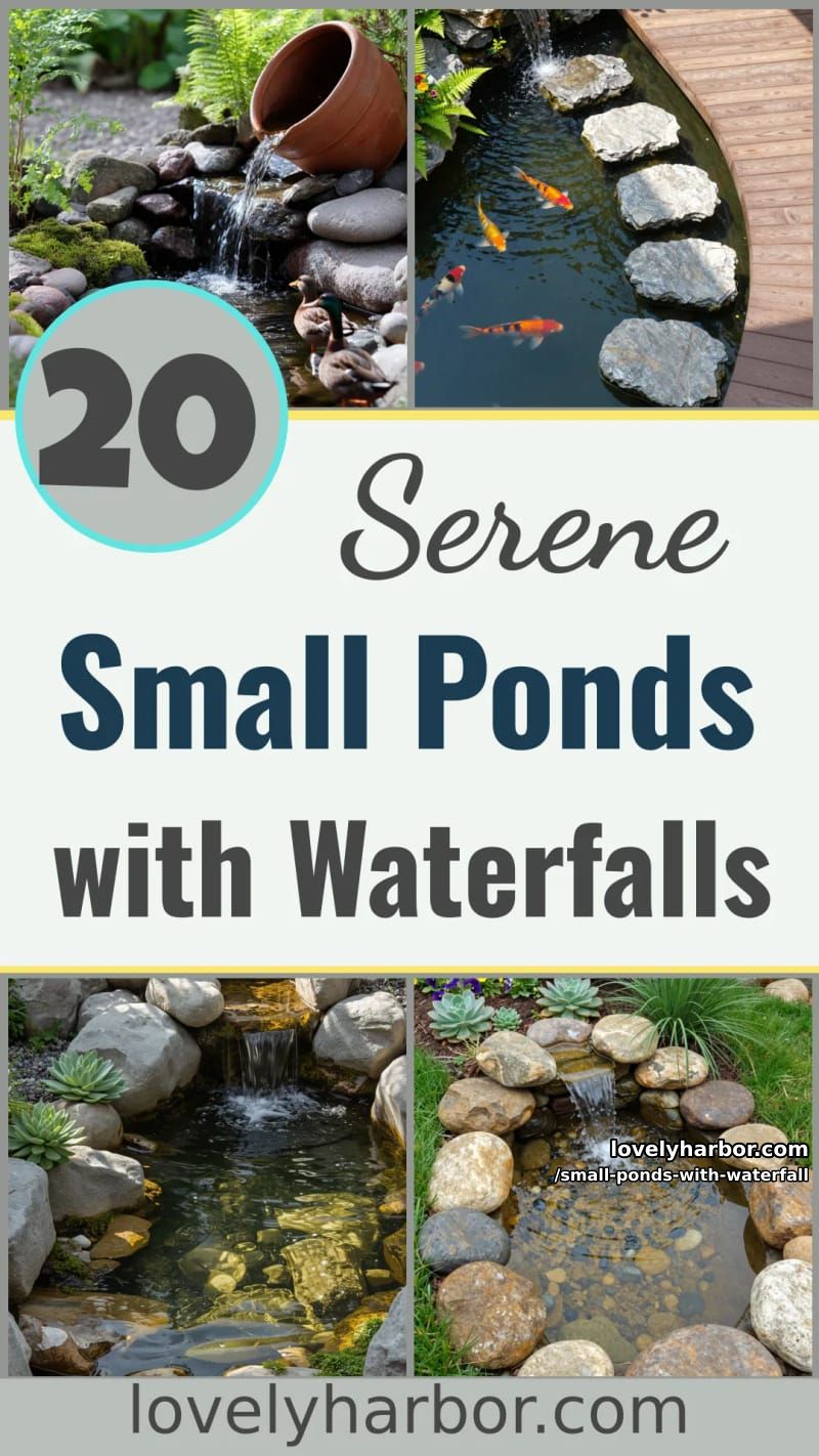 20 Small Ponds With Waterfall Designs For A Relaxing Outdoor Space 47 small ponds with waterfall - Collage 46