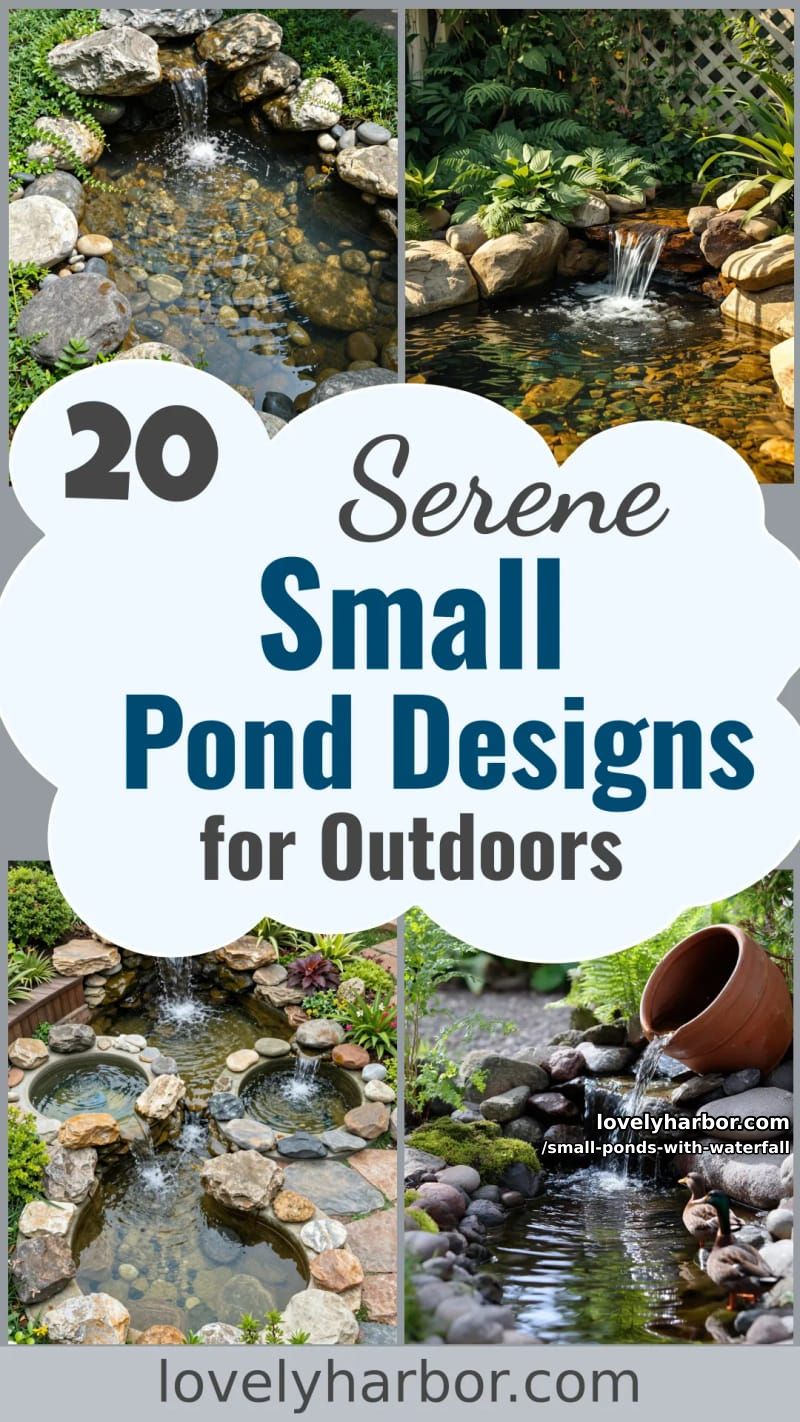 20 Small Ponds With Waterfall Designs For A Relaxing Outdoor Space 49 small ponds with waterfall - Collage 48