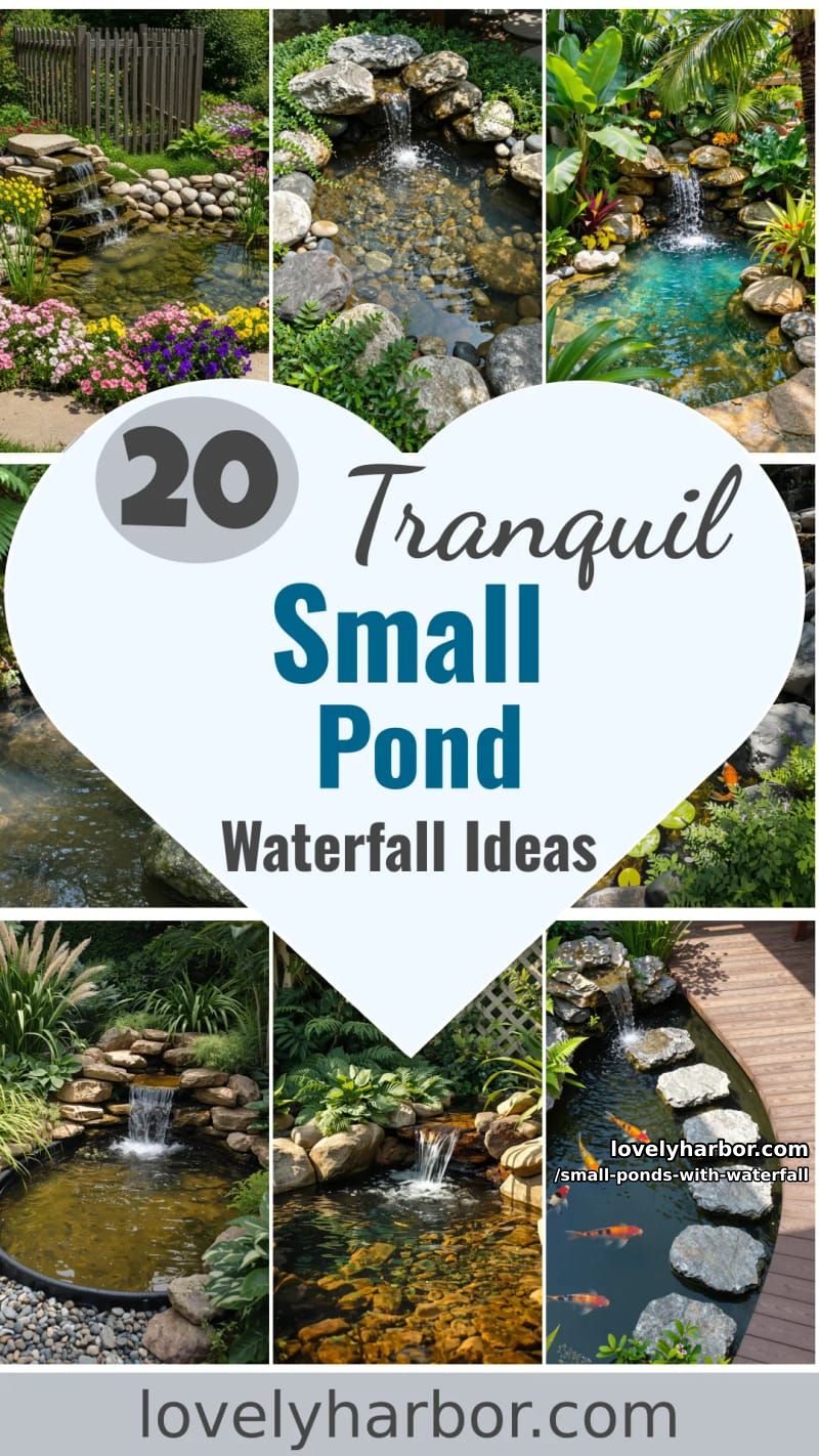20 Small Ponds With Waterfall Designs For A Relaxing Outdoor Space 50 small ponds with waterfall - Collage 49
