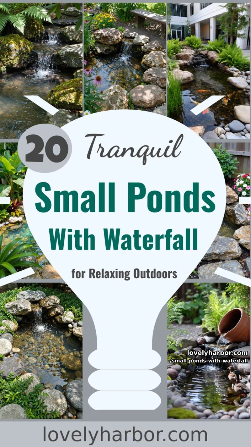 20 Small Ponds With Waterfall Designs For A Relaxing Outdoor Space 53 small ponds with waterfall - Collage 52