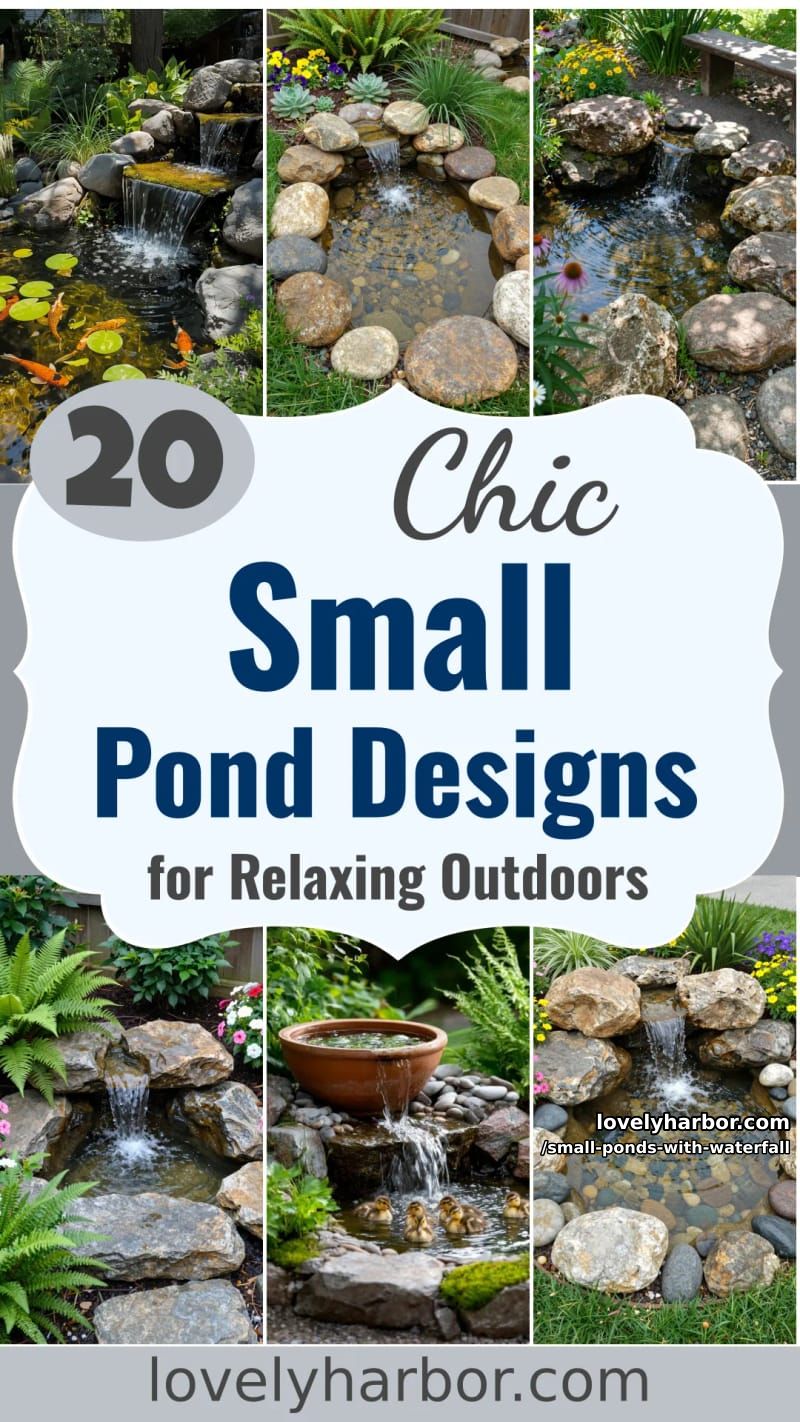 20 Small Ponds With Waterfall Designs For A Relaxing Outdoor Space 56 small ponds with waterfall - Collage 55