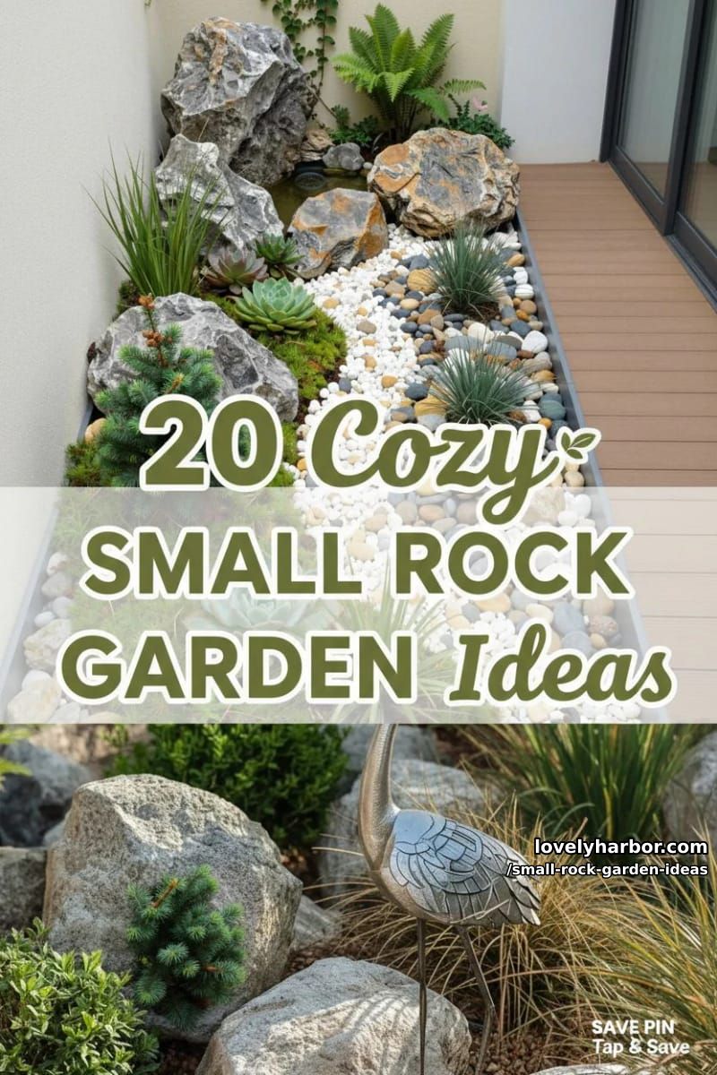 20 Small Rock Garden Ideas To Create A Cozy Space 44 small rock garden ideas - Collage 43