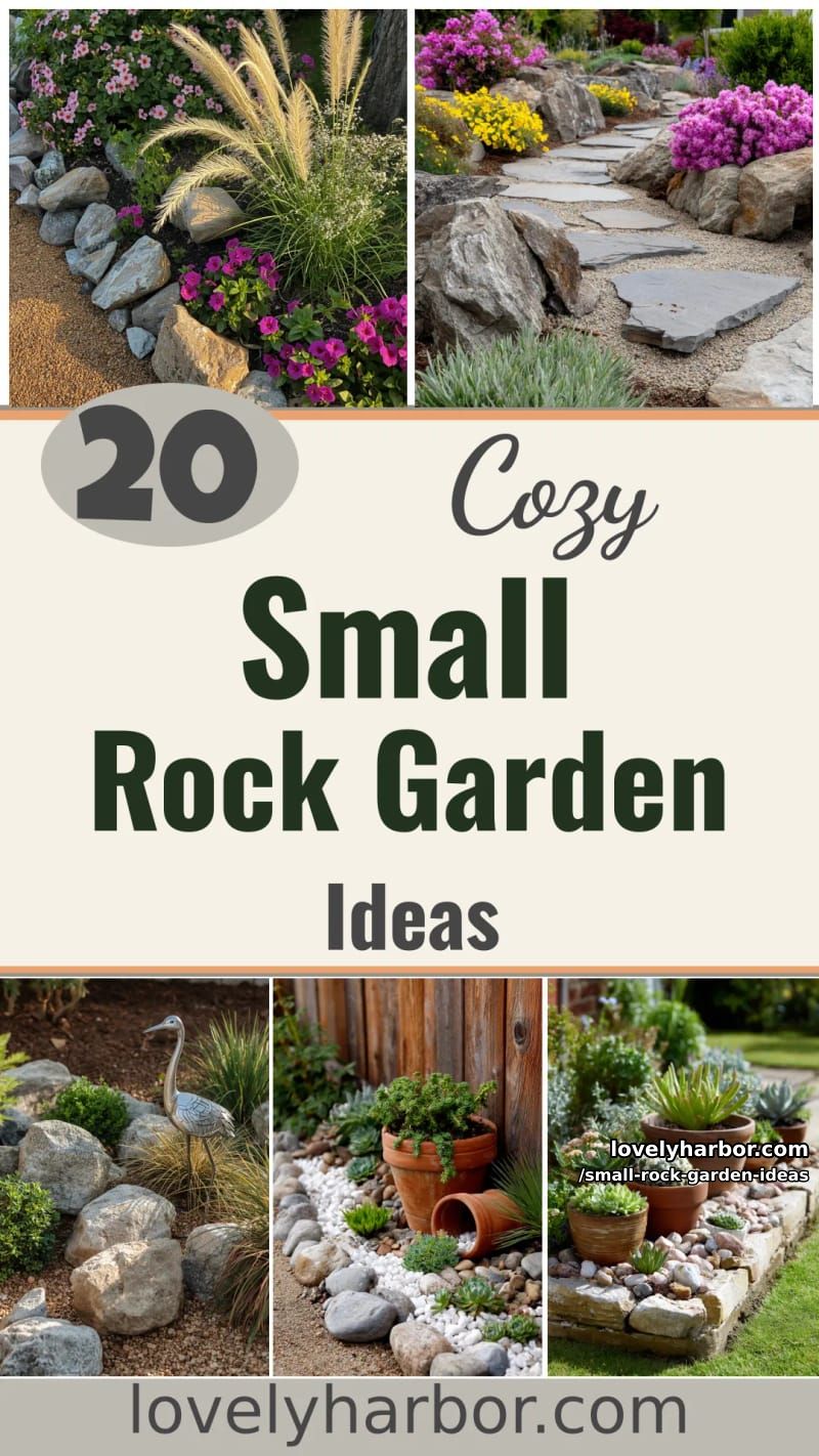 20 Small Rock Garden Ideas To Create A Cozy Space 48 small rock garden ideas - Collage 47