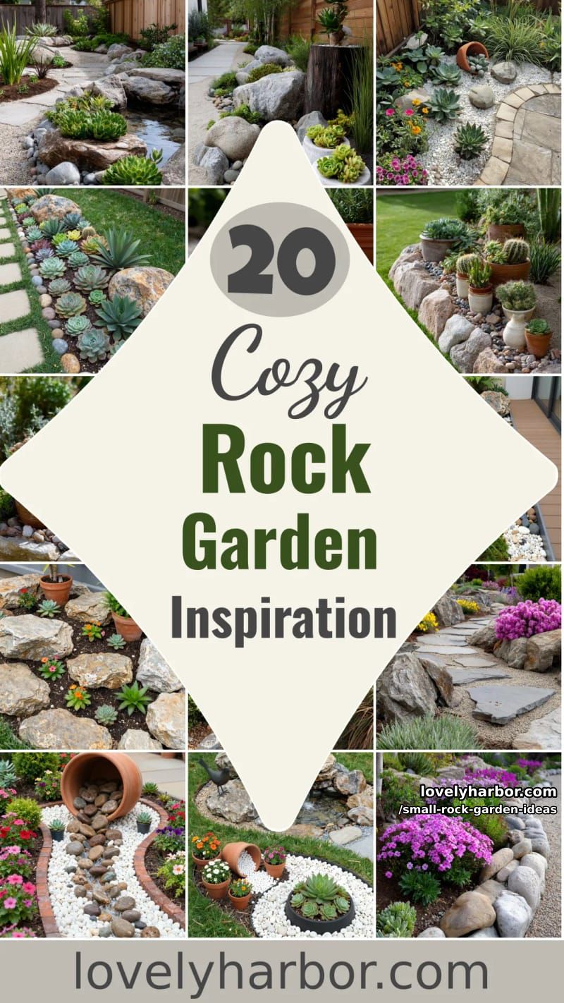 20 Small Rock Garden Ideas To Create A Cozy Space 50 small rock garden ideas - Collage 49