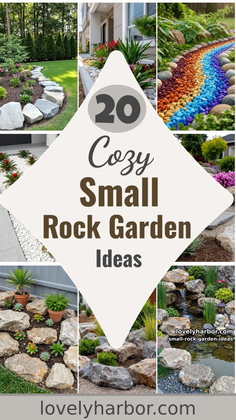 20 Small Rock Garden Ideas To Create A Cozy Space 51 small rock garden ideas - Collage 50