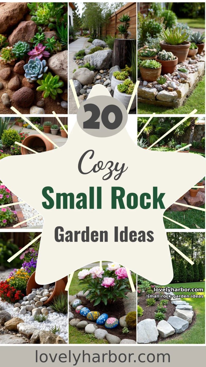 20 Small Rock Garden Ideas To Create A Cozy Space 53 small rock garden ideas - Collage 52