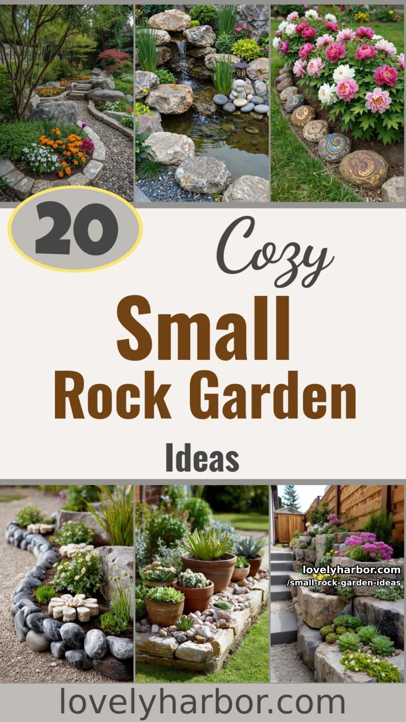20 Small Rock Garden Ideas To Create A Cozy Space 55 small rock garden ideas - Collage 54