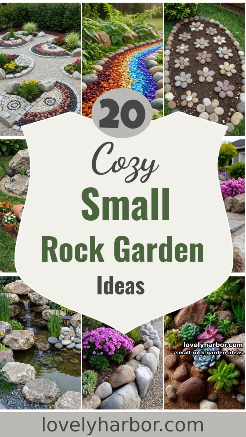 20 Small Rock Garden Ideas To Create A Cozy Space 56 small rock garden ideas - Collage 55
