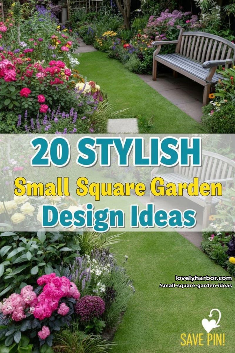 20 Small Square Garden Ideas To Help You Relax In Style 45 small square garden ideas - Collage 44