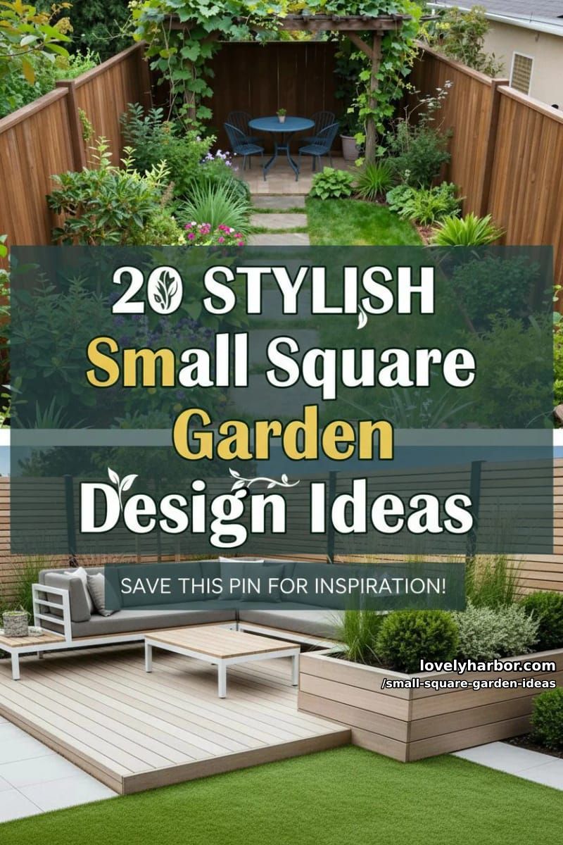 20 Small Square Garden Ideas To Help You Relax In Style 46 small square garden ideas - Collage 45