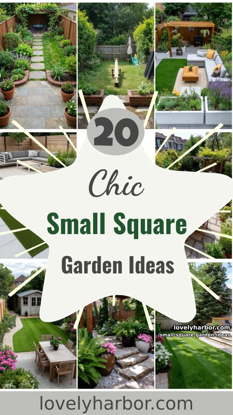 20 Small Square Garden Ideas To Help You Relax In Style 49 small square garden ideas - Collage 48