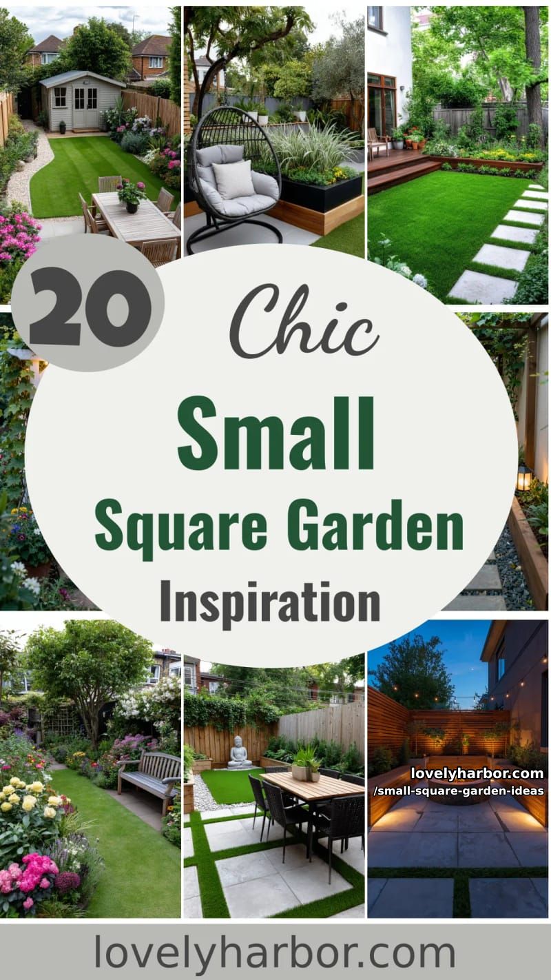 20 Small Square Garden Ideas To Help You Relax In Style 52 small square garden ideas - Collage 51