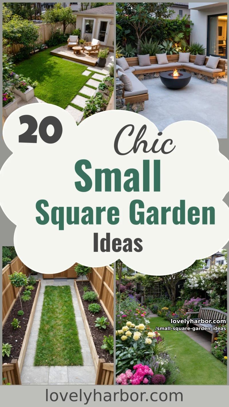 20 Small Square Garden Ideas To Help You Relax In Style 54 small square garden ideas - Collage 53