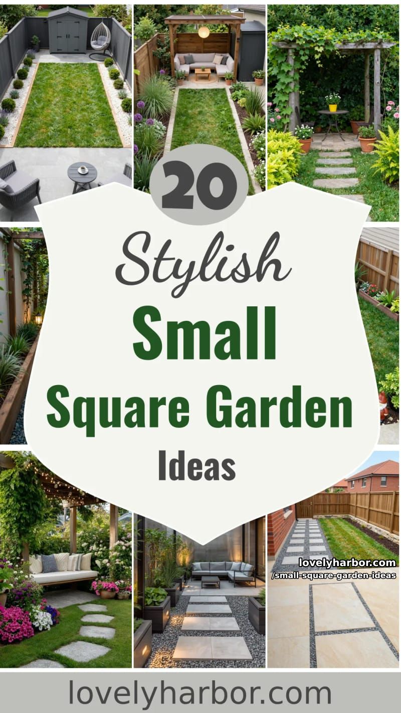 20 Small Square Garden Ideas To Help You Relax In Style 55 small square garden ideas - Collage 54