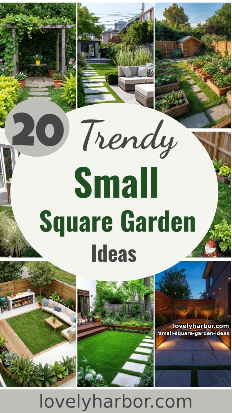 20 Small Square Garden Ideas To Help You Relax In Style 58 small square garden ideas - Collage 57