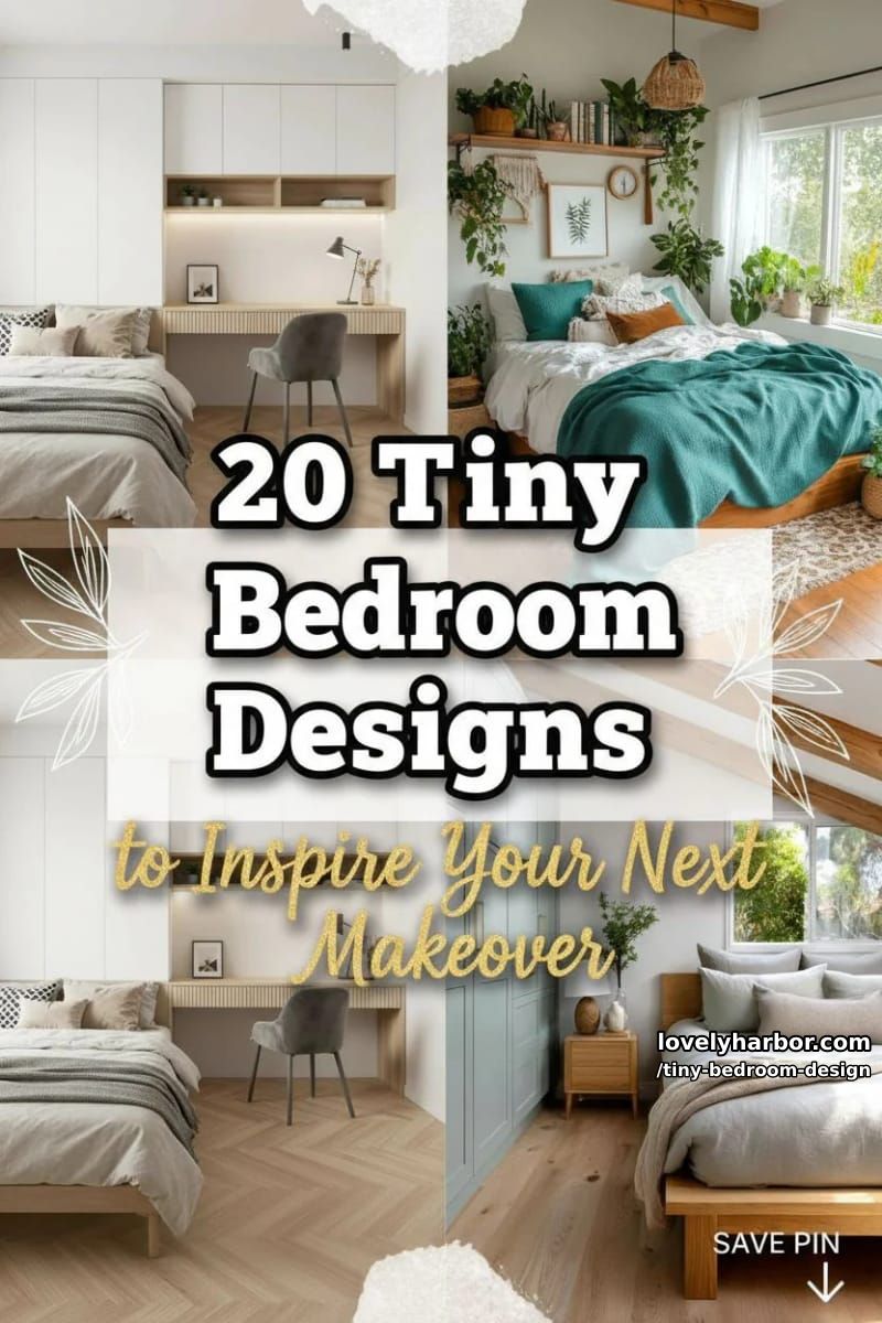 20 Tiny Bedroom Designs to Inspire Your Next Makeover 52 tiny bedroom design - Collage 51