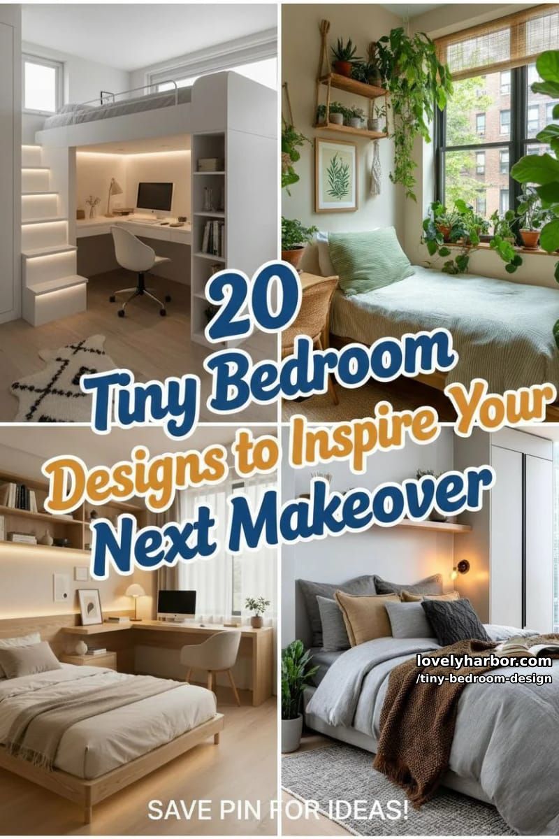 20 Tiny Bedroom Designs to Inspire Your Next Makeover 53 tiny bedroom design - Collage 52