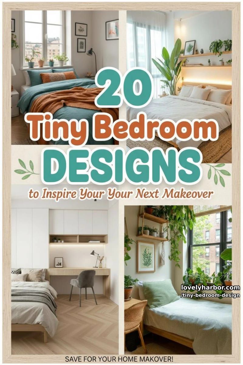 20 Tiny Bedroom Designs to Inspire Your Next Makeover 54 tiny bedroom design - Collage 53