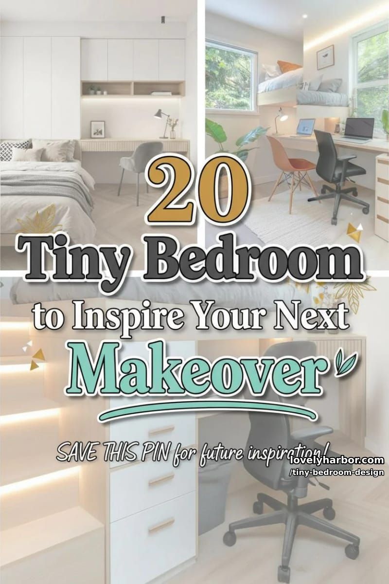 20 Tiny Bedroom Designs to Inspire Your Next Makeover 55 tiny bedroom design - Collage 54
