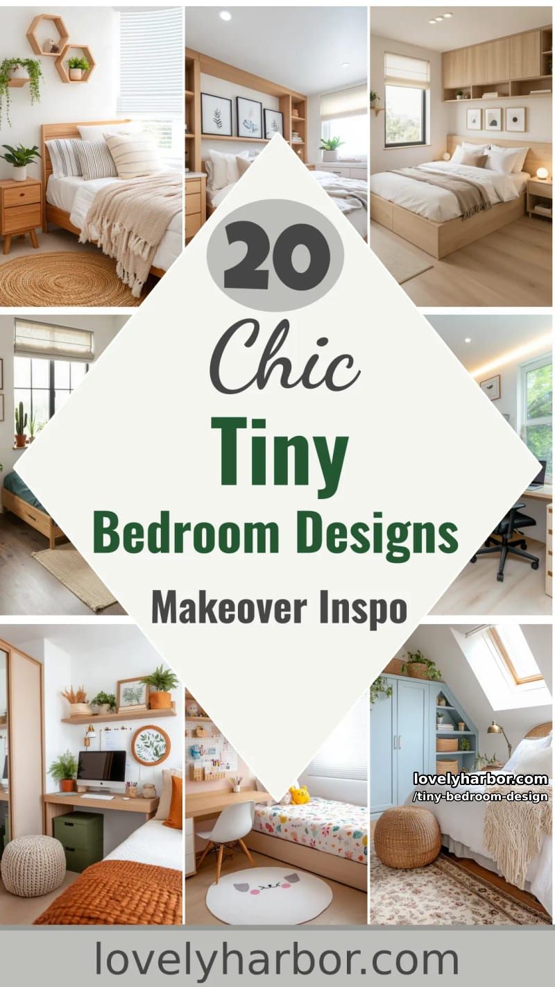 20 Tiny Bedroom Designs to Inspire Your Next Makeover 56 tiny bedroom design - Collage 55