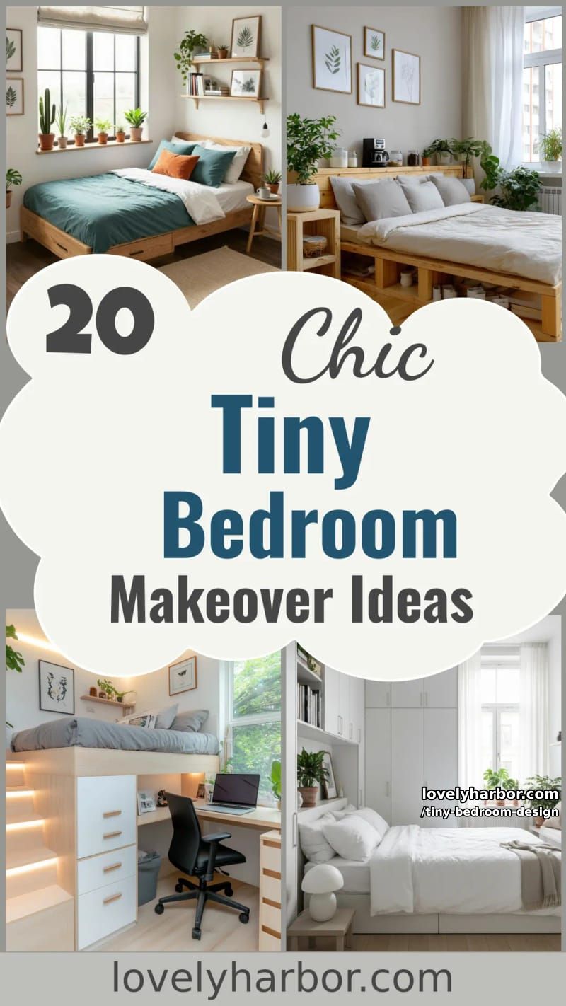 20 Tiny Bedroom Designs to Inspire Your Next Makeover 57 tiny bedroom design - Collage 56