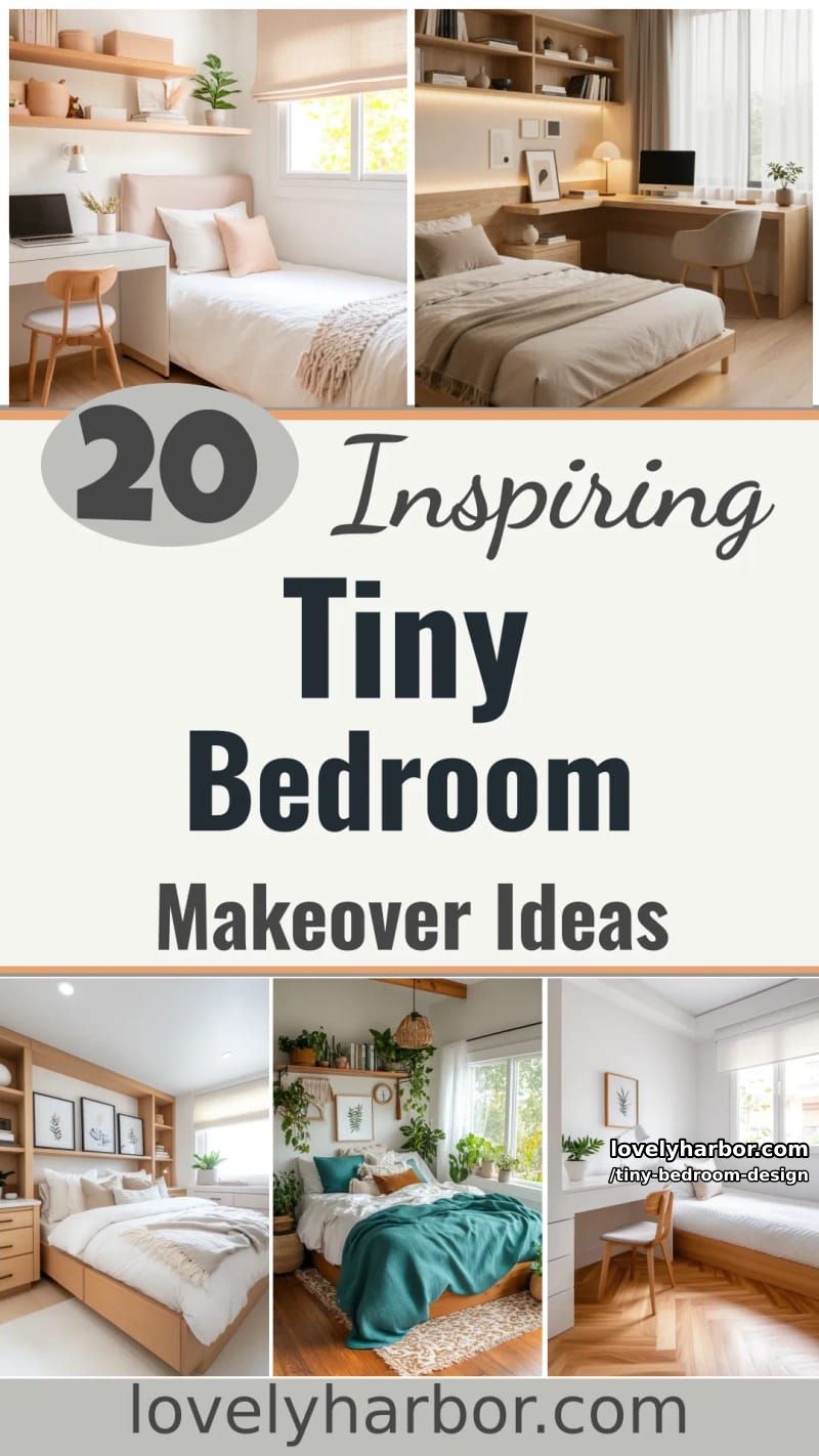 20 Tiny Bedroom Designs to Inspire Your Next Makeover 59 tiny bedroom design - Collage 58