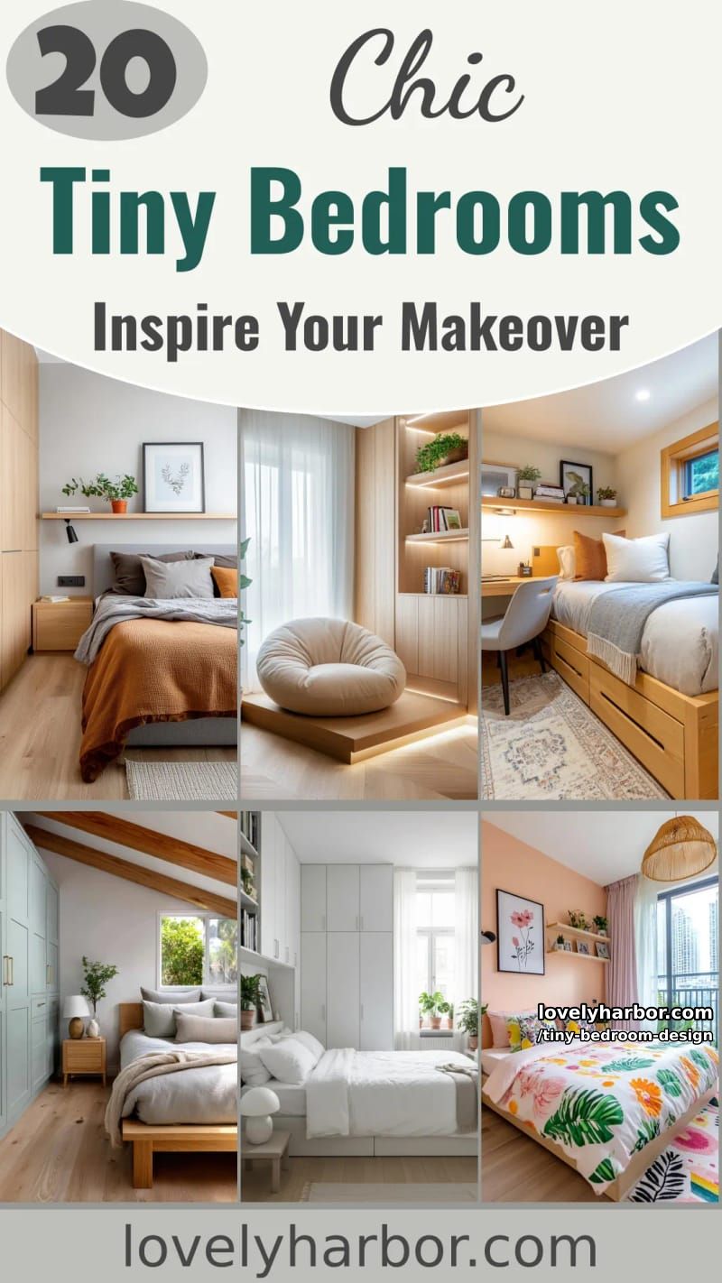 20 Tiny Bedroom Designs to Inspire Your Next Makeover 62 tiny bedroom design - Collage 61