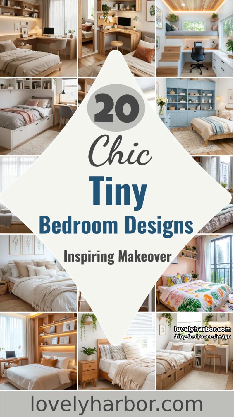 20 Tiny Bedroom Designs to Inspire Your Next Makeover 64 tiny bedroom design - Collage 63