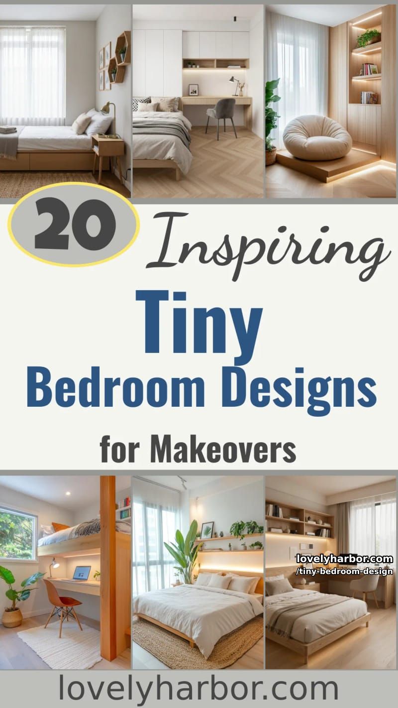 20 Tiny Bedroom Designs to Inspire Your Next Makeover 65 tiny bedroom design - Collage 64