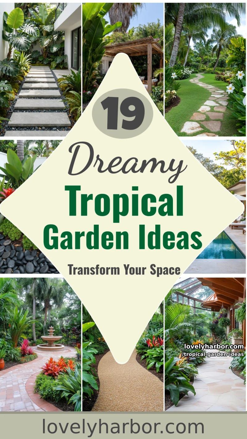 19 Dreamy Tropical Garden Ideas To Transform Your Space 58 tropical garden ideas - Collage 57