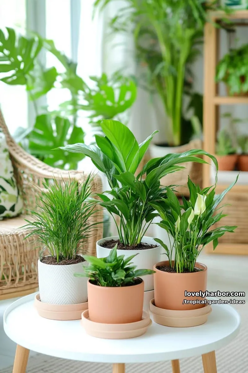 tropical plant collection isolated on white background with detailed textures. 1