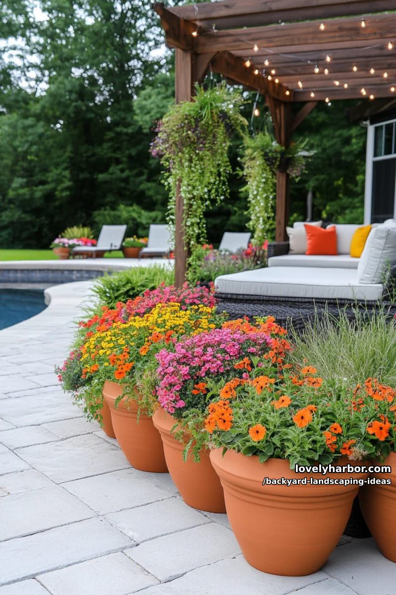 use large terracotta pots for a movable, ever-changing plant display. 1