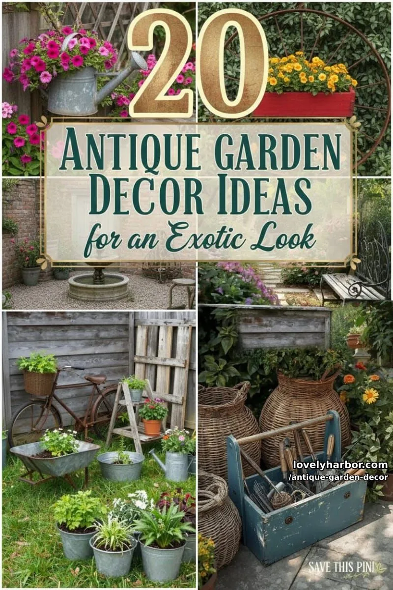 20 Antique Garden Decor Ideas for an Extraordinary Look 1 article image 1