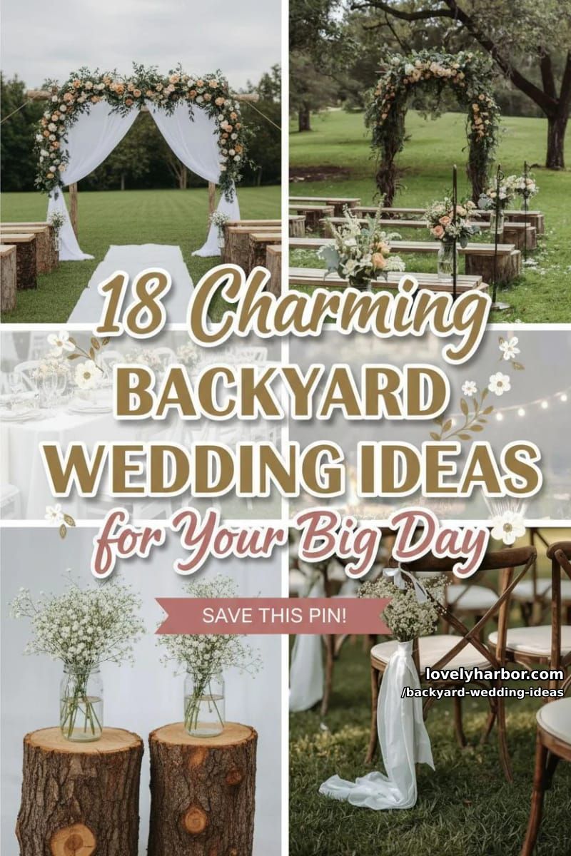18 Dreamy Backyard Wedding Ideas for Your Big Day 42 backyard wedding ideas - Collage 41