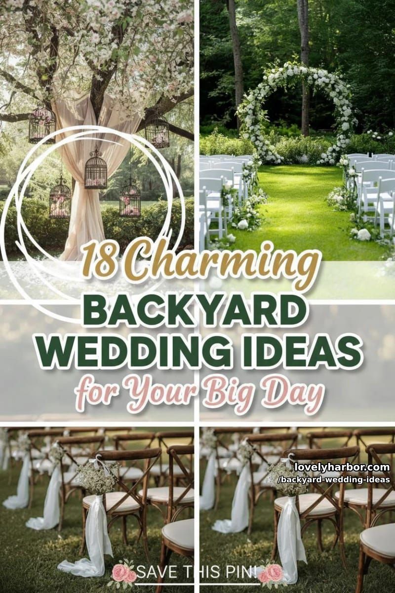 18 Dreamy Backyard Wedding Ideas for Your Big Day 43 backyard wedding ideas - Collage 42
