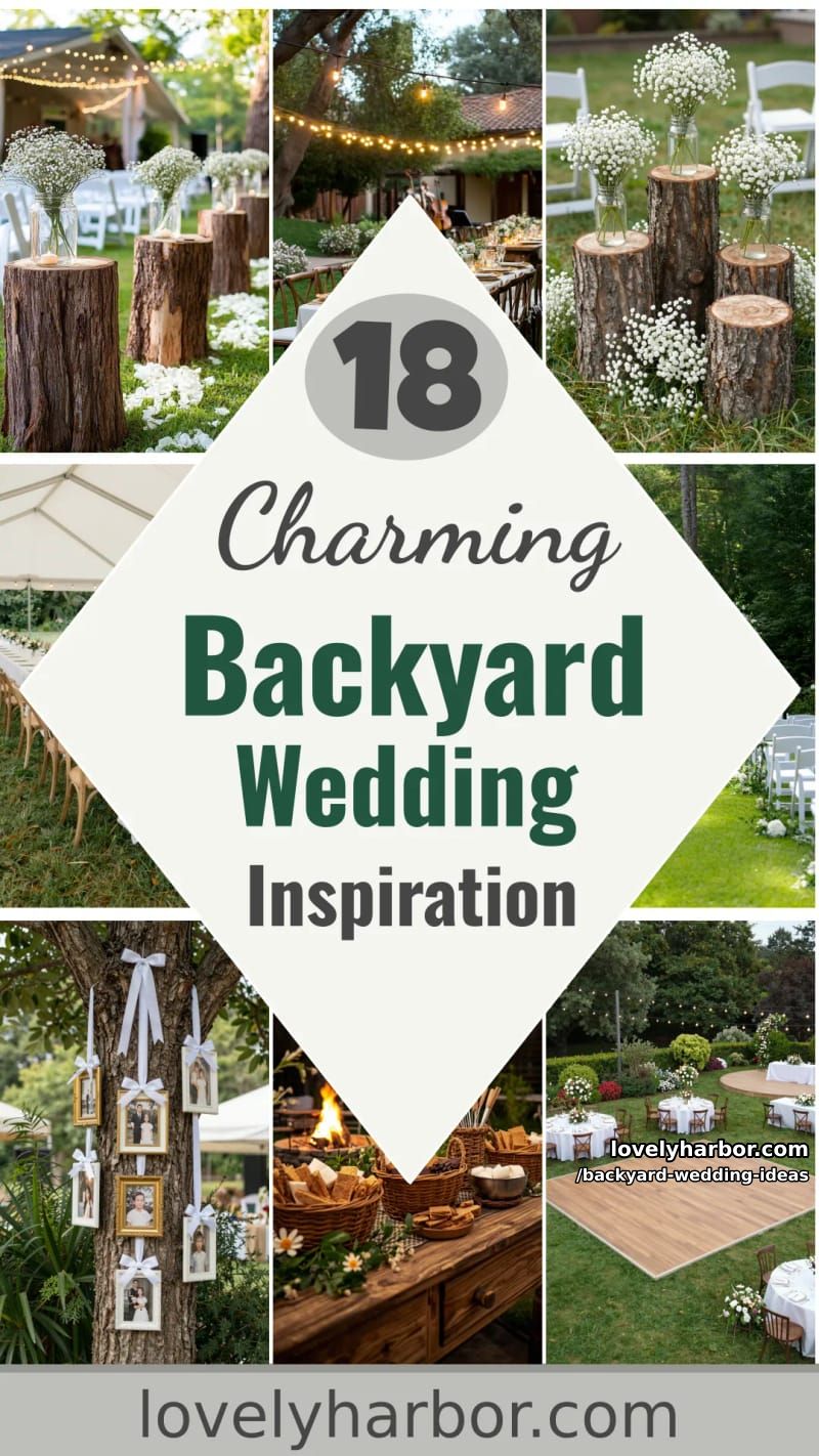 18 Dreamy Backyard Wedding Ideas for Your Big Day 45 backyard wedding ideas - Collage 44