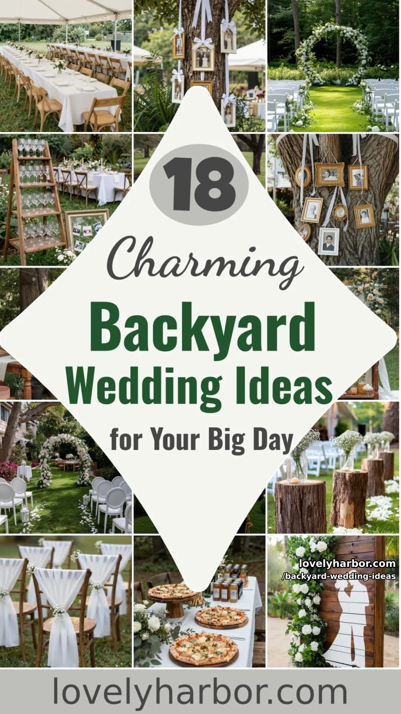 18 Dreamy Backyard Wedding Ideas for Your Big Day 46 backyard wedding ideas - Collage 45