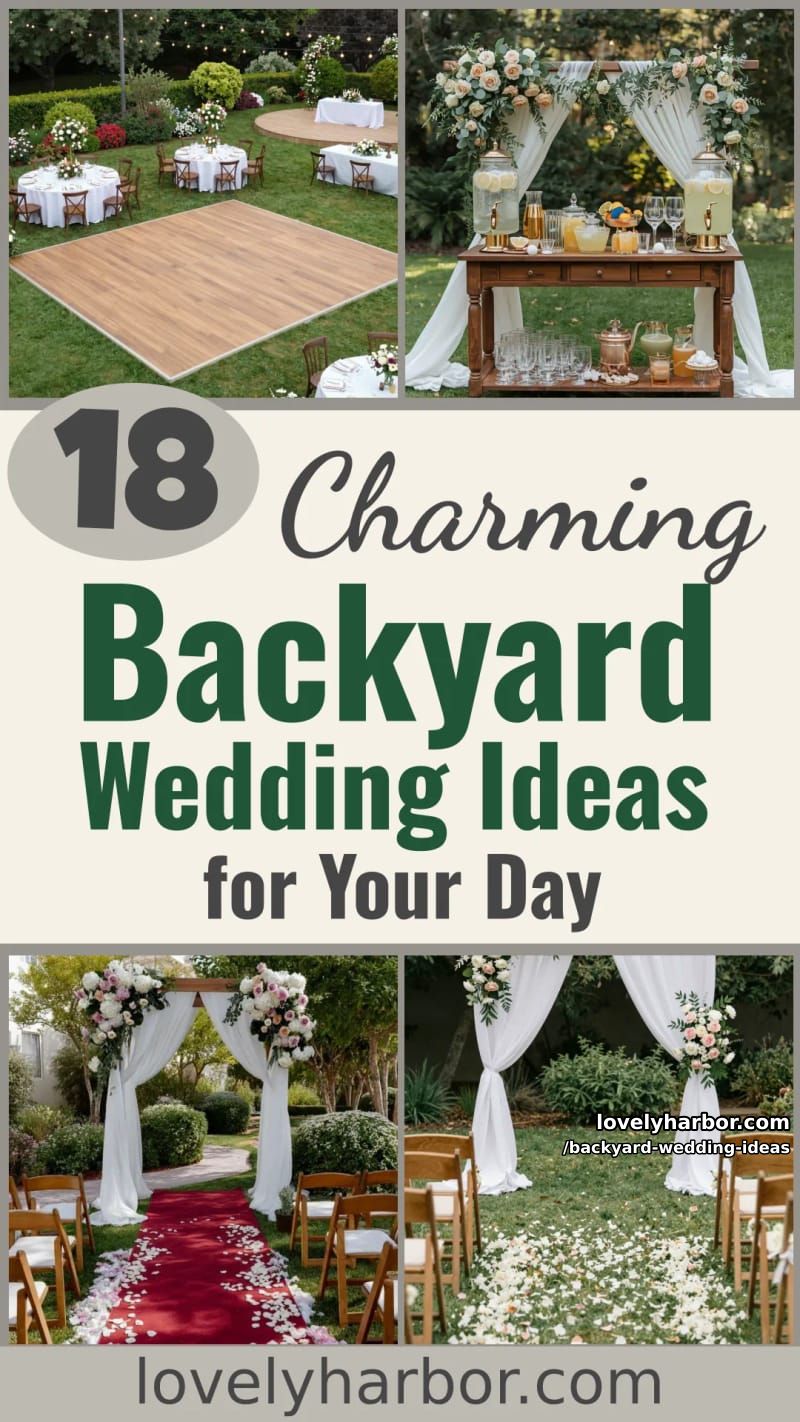 18 Dreamy Backyard Wedding Ideas for Your Big Day 47 backyard wedding ideas - Collage 46